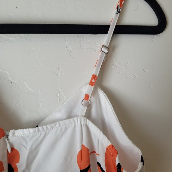 Double Crazy Floral Flutter Shoulder Dress - Picture 8 of 10